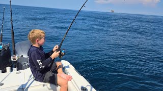 8 year old catches his first tuna hooked for life now [upl. by Llireva775]