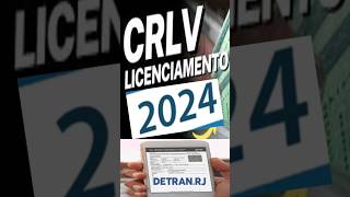 Licenciamento anual 2024  RJ [upl. by Rialc126]