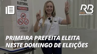 Giovana Olimpio é a primeira prefeita eleita do Brasil  Band Eleições 2024 [upl. by Dnomde]