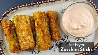 Air Fryer Zucchini Sticks with Sriracha Mayo Dipping Sauce  Crispy Zucchini Fries [upl. by Glanville602]