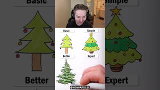 How To Draw A Christmas Tree 😳 [upl. by Haelahk]