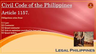 Civil Code of the Philippines Article 1157 [upl. by Ylerebmik]