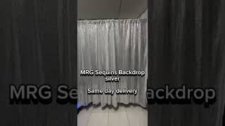 MRG Sequins Backdrop Silver sequins backdrop silver photobooth wedding [upl. by Bordie744]