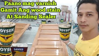 PAANO MAG VARNISH NG OIL WOOD STAIN WINGEANOFFICIALVLOG [upl. by Ladnek]