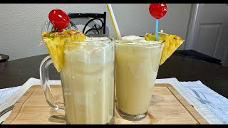 COMO HACER UNA PIÑA COLADA TROPICAL FACIL Y DELICIOSA [upl. by Ener]