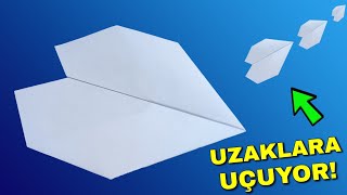 Çok Uzaklara Uçan Kağıttan Uçak Yapımı  Kolay Origami [upl. by Eelime]