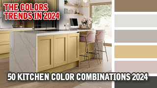 Kitchen Color Combination Trends 2024 For Wall Cabinets Countertop Chairs  Interior Design 2024 [upl. by Humbert]