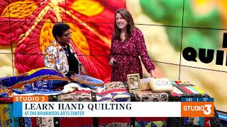 Briarwood Arts Center Old Fashioned Hand Quilting Anniversary with Stephany Brown on WLBT Studio 3 [upl. by Notsyrb]