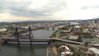 Drones Eye View of Portland Oregon [upl. by Gwyn778]