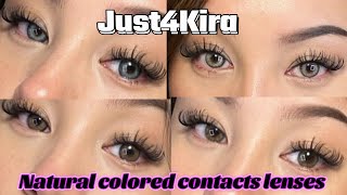 My Favorite Colored Contacts for Dark Brown Eyes FT JUST4KIRA [upl. by Blankenship481]