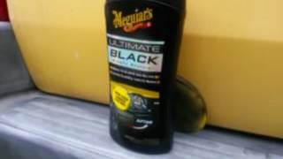 Meguiars ultimate black plastic restorer vs mothers back to black trim restorer [upl. by Elaina]