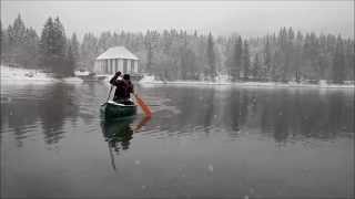 Winter Tripping  Canoe overnighter with Cosmo amp Bushcraft Girl [upl. by Halland]