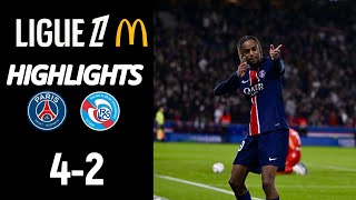 PSG vs Strasbourg 42 Résumé  Ligue 1 2024 [upl. by Tompkins]