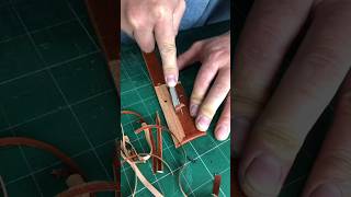 Asmr Satisfying Leather Belt Skiving leathercraft leatherbelt leatherwork [upl. by Ail331]