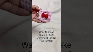 Cute mini bow bag 😍crochet crochetprojects crochetpatterns handmadecrochet crochetdesigns [upl. by Araek407]