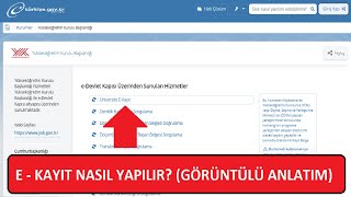 E  KAYITLAR BAÅLADI  ELEKTRONÄ°K KAYIT NASIL YAPILIR GÃ–RÃœNTÃœLÃœ ANLATIM [upl. by Eyk]