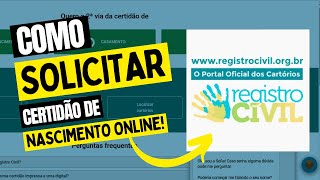 COMO PEDIR SEGUNDA VIA DA CERTIDÃƒO DE NASCIMENTOCASAMENTO ONLINE [upl. by Anauqaj688]