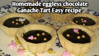 how to makeTartsEggless chocolate GanacheTart easy recipein hindi [upl. by Fidelio764]