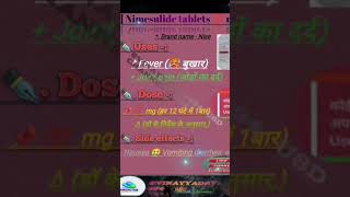 Nimesulide tablets 💯 mg Use amp information Videos [upl. by Earvin]