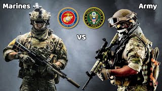 7 GRANDES Diferencias entre los Marines y el Ejército de Estados Unidos [upl. by Haimaj704]