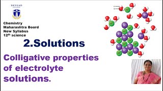 Solutions  Colligative Properties Of Electrolyte Solution  By  Mrs Shubhada Walawalkar [upl. by Sib]