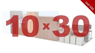 10x30 Storage Unit What Fits  ezStorage [upl. by Kinnie496]