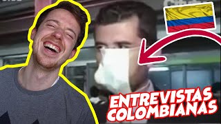 ESPAÑOL REACCIONA a ENTREVISTAS COLOMBIANAS 🇨🇴 COLOMBIANADAS 🇨🇴 [upl. by Aytnahs262]