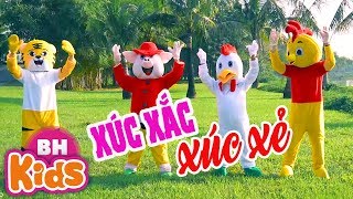 Xúc Xắc Xúc Xẻ ♫ Nhảy múa cùng Gà Vịt Mèo và Heo ✿ Nhạc Thiếu Nhi [upl. by Courtland907]