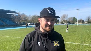 Guernsey 23 Basingstoke Town  Post Match Interview [upl. by Rexanne]