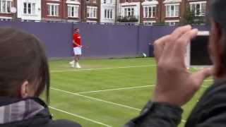 London 2015 Saturday Practice Featuring Murray Dimitrov Wawrinka Kyrgios amp Raonic [upl. by Maillw]