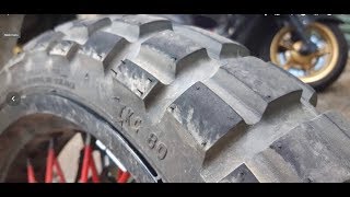 17 inch TKC 80Kenda Big Block Supermoto Review [upl. by Korry607]