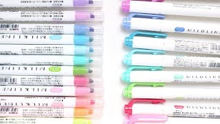 Zebra Mildliner vs Notebook Therapy Milkliner  Marker  Highlighter Comparison [upl. by Yeslehc130]