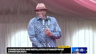 Former President Uhuru Kenyattas Remarks at Bishop Peter Kimani Ndungus Consecration Full Speech [upl. by Eymaj]