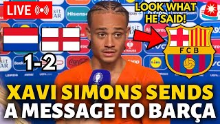 🚨URGENT XAVI SIMONS SENDS A MESSAGE TO BARCELONA AFTER THE MATCH NOBODY EXPECTED BARCELONA NEWS [upl. by Sternick424]