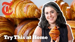 Make Perfect Croissants With Claire Saffitz  Try This at Home  NYT Cooking [upl. by Eikcim]