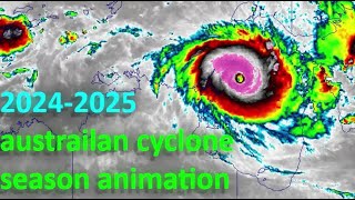 20242025 hypothetical Australian cyclone season animation [upl. by Mahda]