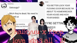 Haikyuu x Kpop  Love Wins all  IU SAKUATSU angst [upl. by Tirrell]