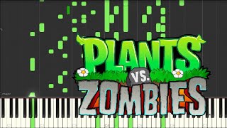 Plants Vs Zombies  Graze the Roof  Synthesia Piano Tutorial [upl. by Dyan520]