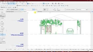 COUPE ET FACADE simple et rapide sur archicad V14 [upl. by Teeniv]