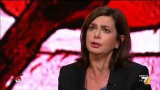 Laura Boldrini intervistata da Giovanni Floris a di Martedì su La7 [upl. by Allx]