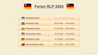 Ferien RLP 2024 [upl. by Rekyr]