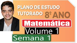 PET 1 MG Semana 1  Matemática  PET Matemática 8º ano  Correção da semana 1  Volume 1 [upl. by Tippets]