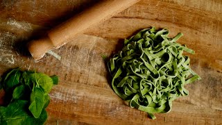 How to Make Fresh Spinach Pasta Dough at Home [upl. by Noyek]