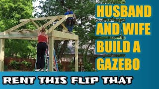 DIY GAZEBO  HUSBAND amp WIFE TEAM [upl. by Enyal]