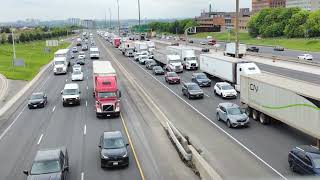 hwy 401 traffic by keele st toronto canada hwy401 highway vehicle cars road shorts viral [upl. by Liana224]