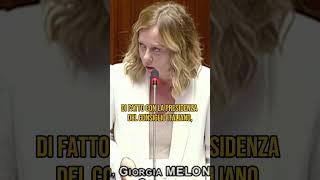 la stoccata di Giorgia Meloni alla sinistra in Aula nella dichiarazioni prima del Consiglio Ue [upl. by Lydell]