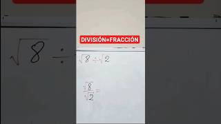 🛑DIVISIÓN o FRACCIÓN de RADICALES🚫 [upl. by Rowe357]