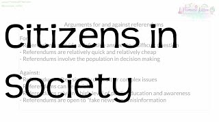 Citizens in Society  Revision for GCSE Citizenship [upl. by Emarej]