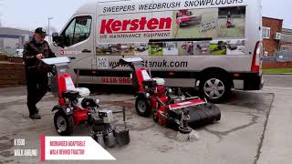 K1500 Two wheel tractor for sweeping and weed control walk around [upl. by Ogilvy]