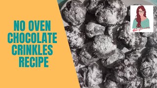 CHOCOLATE CRINKLES RECIPE WITHOUT OVEN amp MIXER  HOMEMADE GOODIES  ABBEYLIEVE [upl. by Nyrroc]